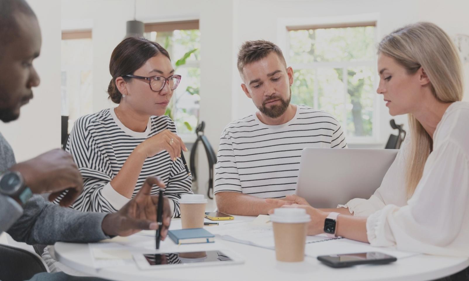 Financial planning workspace with documents and calculator